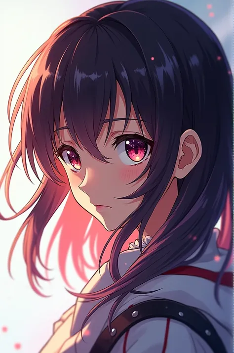 A focused anime girl 