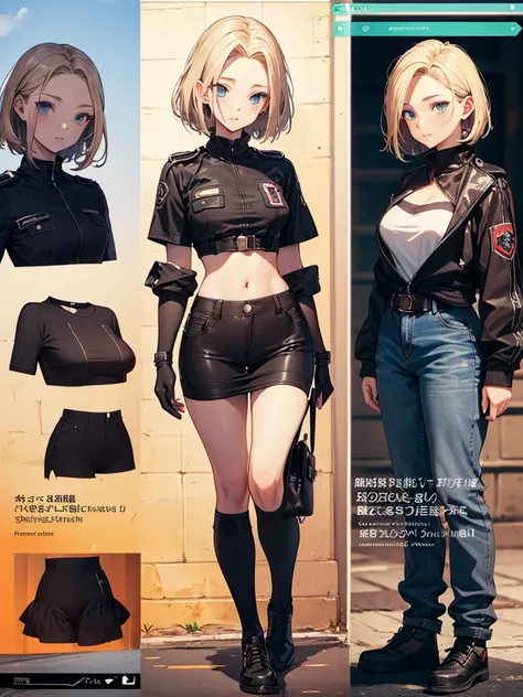 (meme:1.5), cute, Beauty, Shortcuts, Android 18, (masterpiece), highest quality, 1girl, uhd, retina, masterpiece, ccurate, anatomically correct, textured skin, super detail, high details, high quality, best quality, highres, 4K