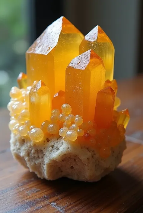 citrine druse, with crystals, citrine quartz 