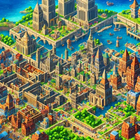 Very beautiful city of human RPG games 