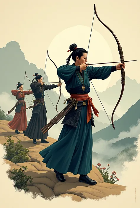 Cool Kyudo illustrations