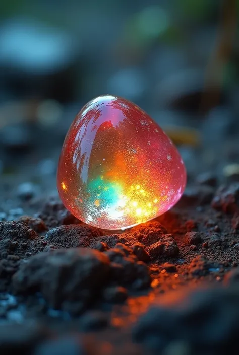 a single stone that shines like a rainbow