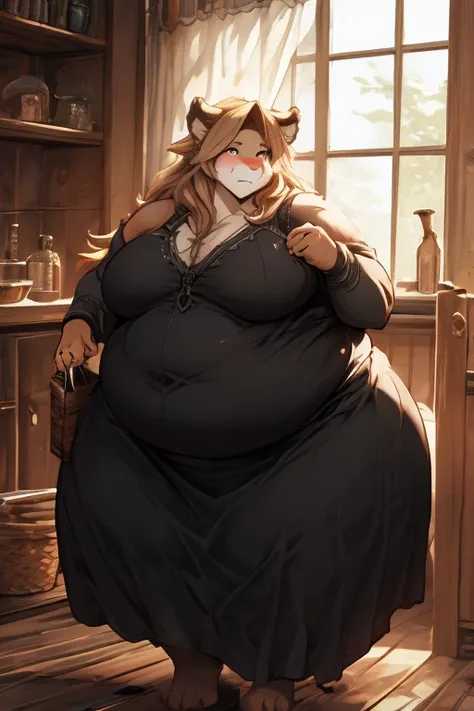 Twokinds obese basitin black clothes