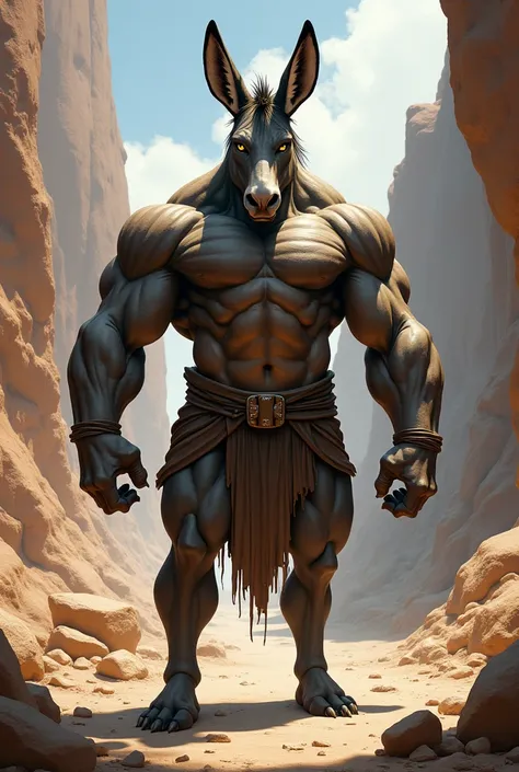 Donkey with muscles 