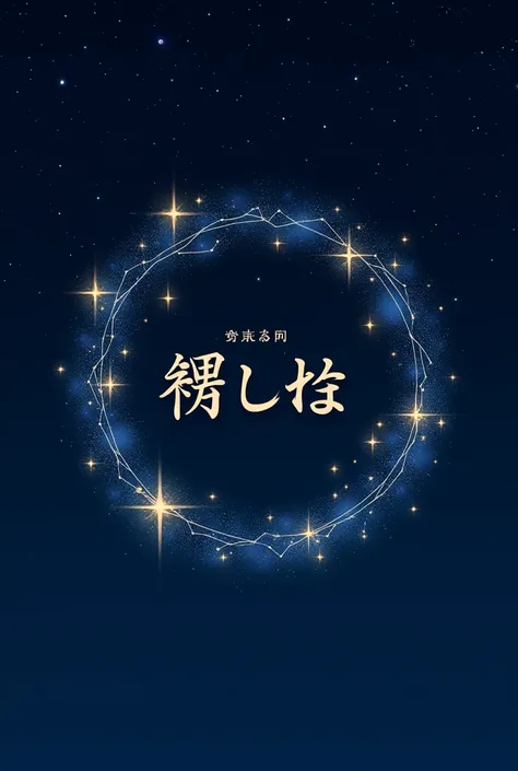 Draw a logo that says: Hana no saize With constellations 