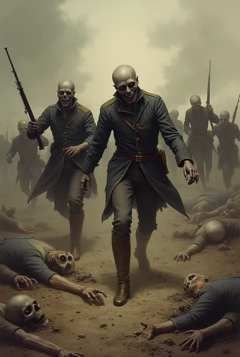 zombies in the napoleonic wars that has painting aesthetics 