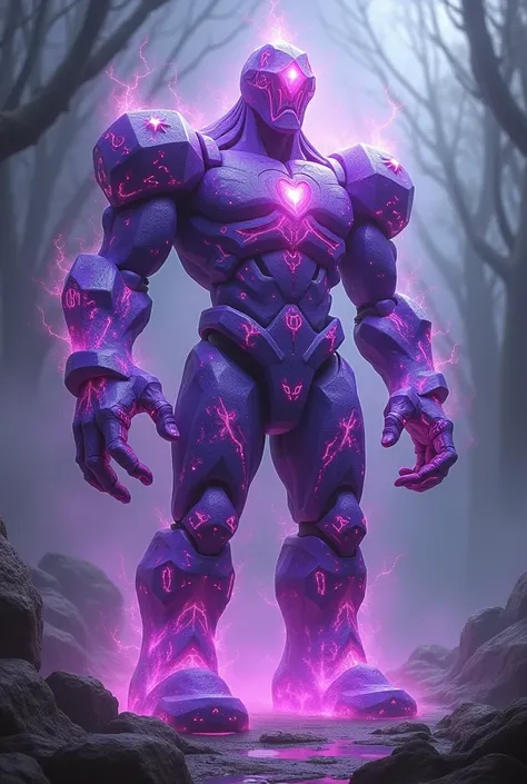 Dice golem no face  magic purple