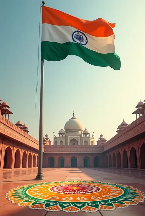 India Flag is bigger than Rangoli