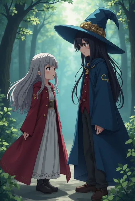 A 20-year-old wizard and a demihuman child in an isekai anime