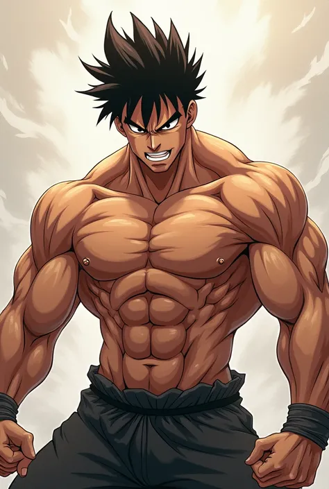 Shirtless anime character, man marking