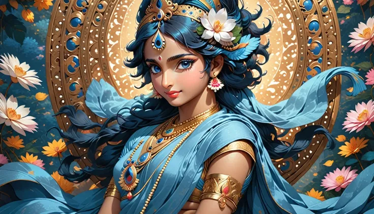 krishna, blue skintone