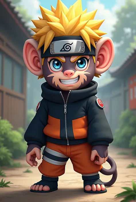 Naruto head in monkey 