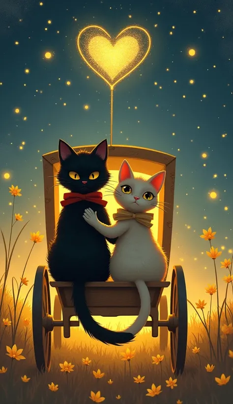 Scene 7: The Enchanted Carriage Ride
Title: A Bold Journey of Love
Description: The boy cat and the bold lady cat step into a golden carriage, their contrasting sizes creating a captivating and romantic visual. His protective arm wraps around her small but...