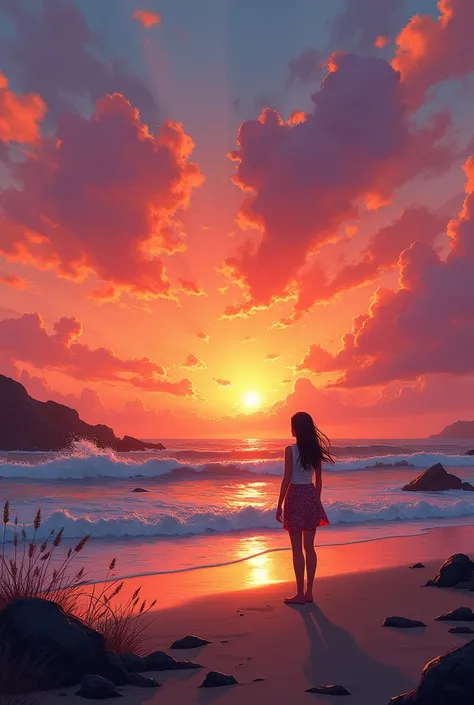 Paint鸦, Paint, Petra Cortright&#39;s comics, best quality, masterpiece, Sunset Artwork, representative work, Official Art, professional, Extremely complex and detailed, 8K, Sunset Art, Colorful background 