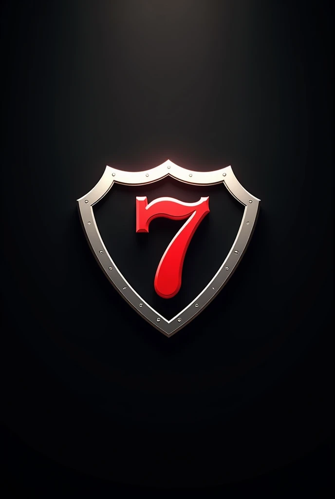 Create a logo with a blackjack card with the number 7