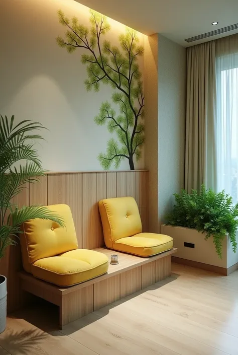 Create an eco-friendly rest area, ergonomic ,safe . 