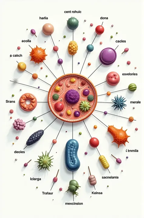 Cell organelles and their names