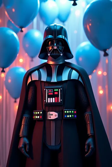 Happy Birthday, Star Wars, darth vader, blue balloons