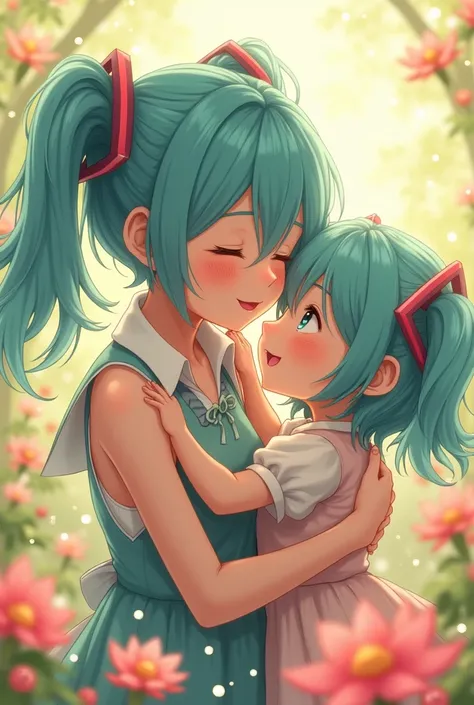 Imagine a Hatsune Miku with her daughter 