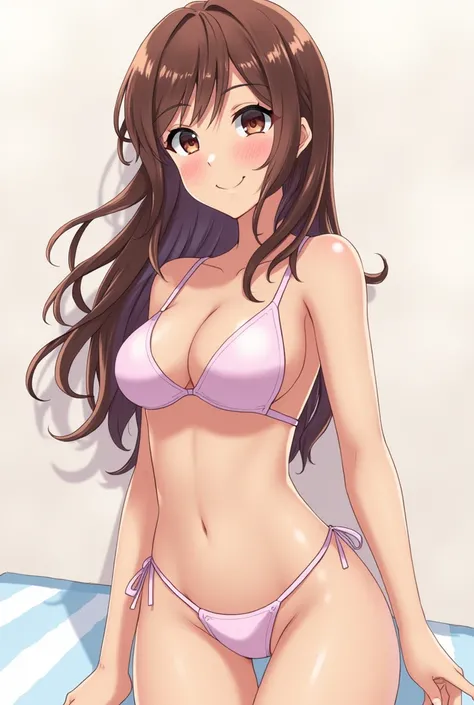 Cute Woman　Swimwear　Anime Style　smile　Small breasts　