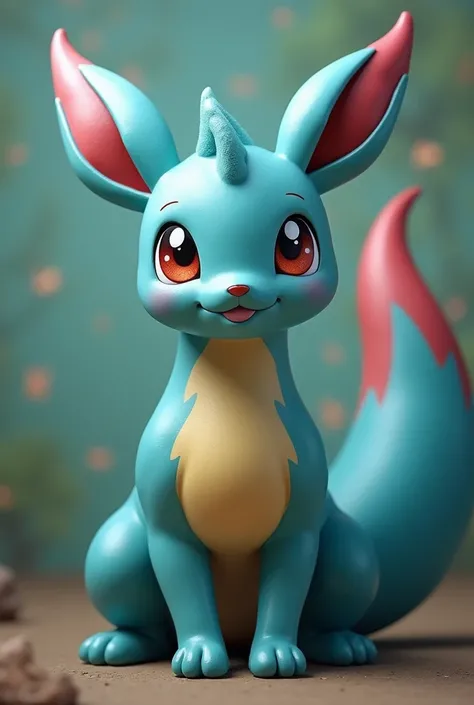 Vaporeon with penis and vagina, a huge ass,giant tits naked with very exciting appearance hentai version