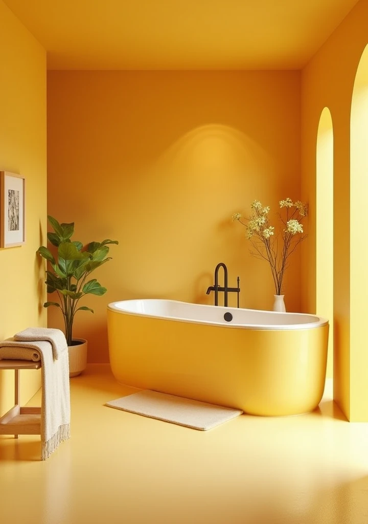 Interior design for a yellow-toned beauty spa