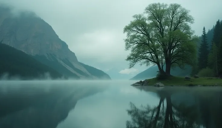 lake、reflection，Imagine，Tree，rain