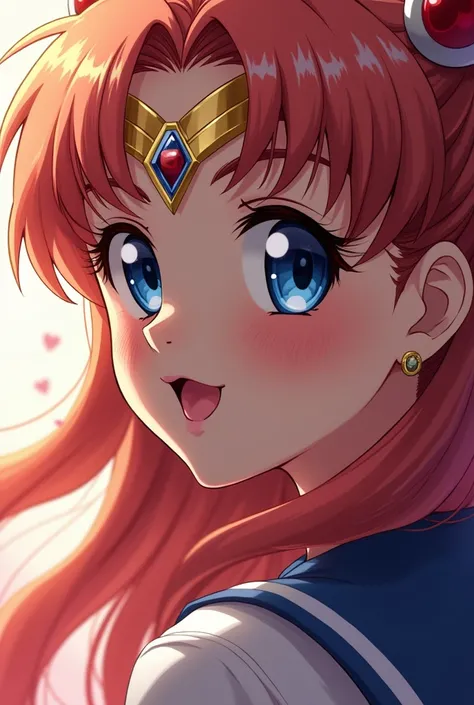 An ultra detailed portrait of a sailor moon 1 woman smiling, color Digital paint, Very detailed, Digital paint, art station, Intricate, sharp focus, warm lighting, attractive, high quality, masterpiece, award-winning art, Art by yoshitaka amano, y Brian Fr...