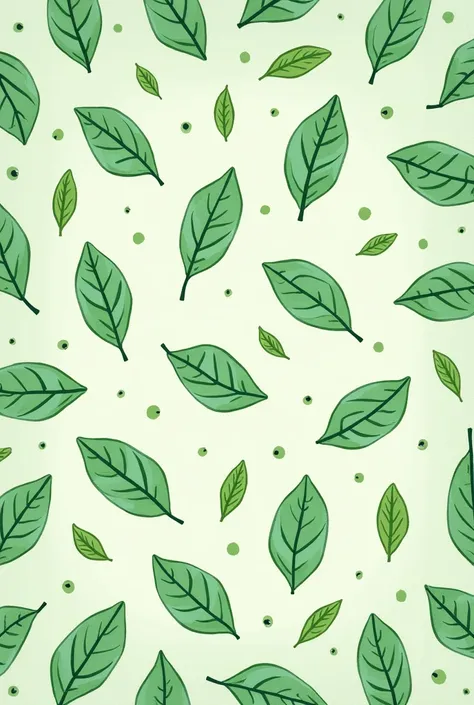 Mint leaf cartoon pattern on handkerchief