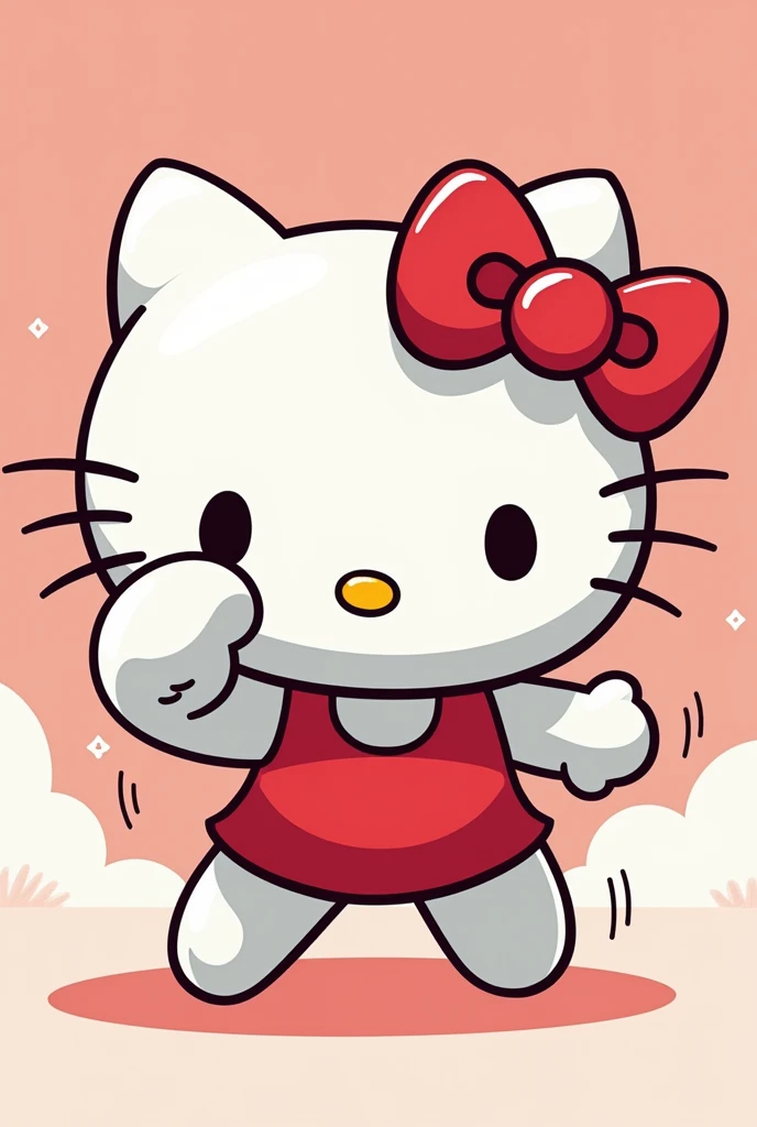 hello kitty punching you 2d