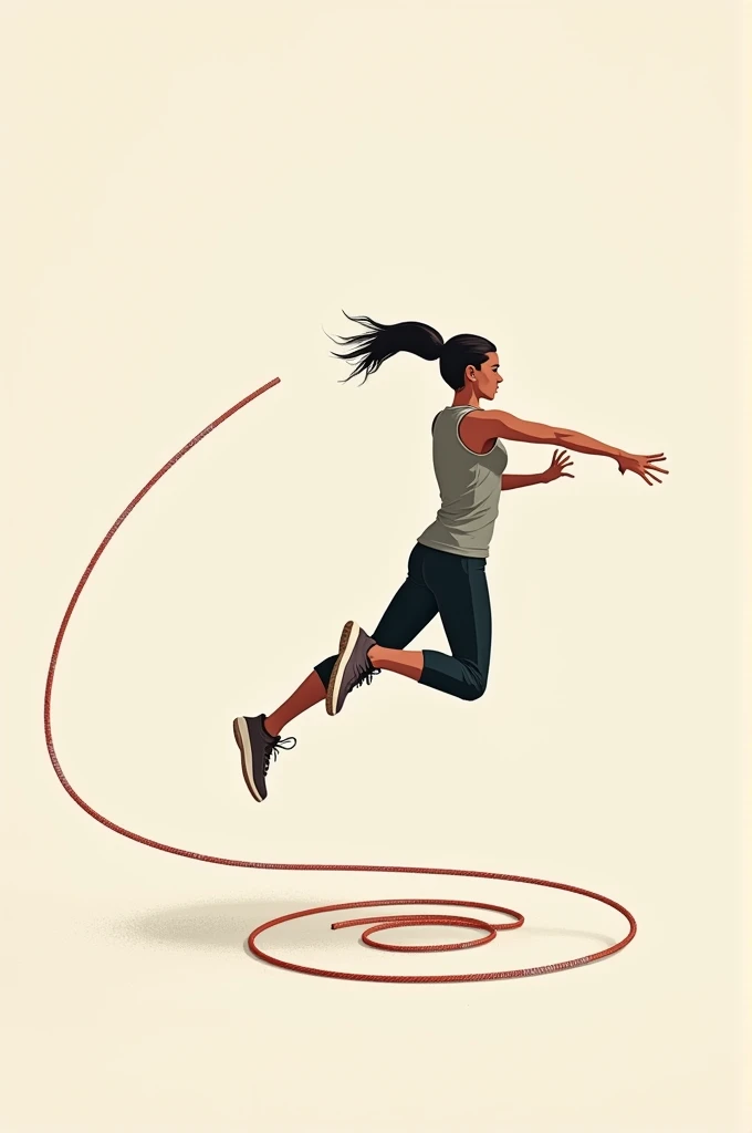 "A Person Jumping Rope"

Line: Draw lines showing the person’s jumping motion and the rope in a curved shape.
Shape: Use simple shapes like rectangles for the body and a line for the rope.
Texture: Add small details to the rope to suggest its texture.
Spac...