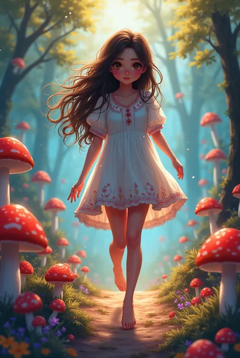 nahida (masterpiece), (best quality), (ultra detailed),(disheveled hair),(illustration), (1girl), beautifuldetailedeyes,delicate beautiful face,Floating,(high saturation),(colorful splashes),colorful bubble,(shining),focus on face, walking in a forest full...