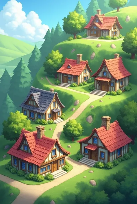 houses in a hill