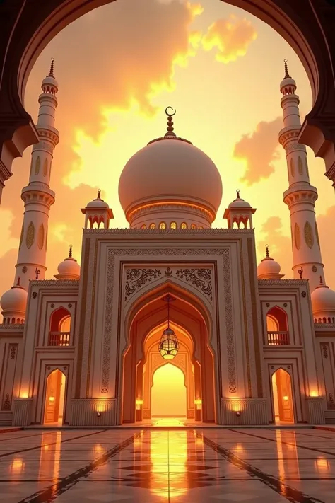 Aladdin like mosque golden colour images generate 