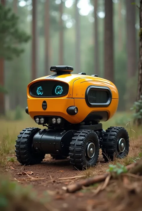 Make a forest fire prevention.This one modeled after the curiosity rover. Where it would be a small similar to a wall-e but more functional and more modern design. The design is that it have ONE 360 degree camera at the top to look around the forest to see...