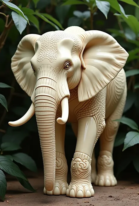 Ivory elephant statue 
