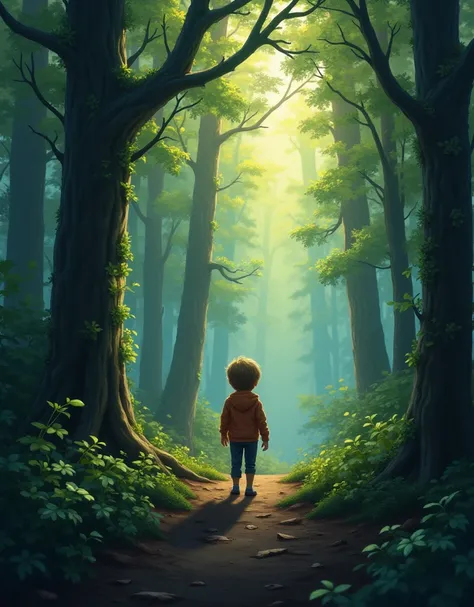 a child lost in the forest