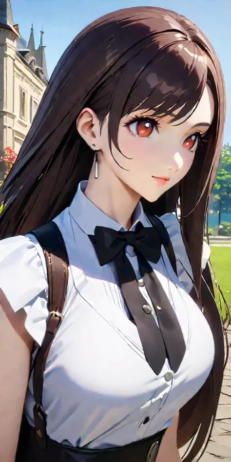 (((((tifa lockhart:1.5))))),((Highest quality、masterpiece、anime style、best quality、high resolution、8k、detailed、ultra-detailed:1.3))、Long legs:1.2, Beautiful woman with perfect figure:1.4、(Smiling:1.2), double eyelid、30-year-old female、((((One Woman,beautif...