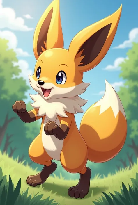 Delfox Pokemon Delivering its Finishing Move, Pokemon Unite Game, Beautiful 