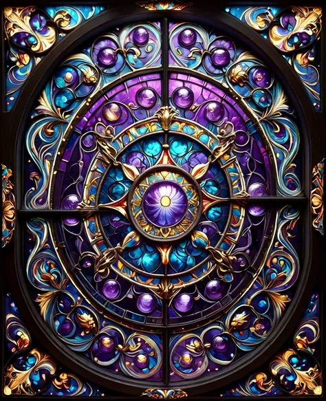 a picture of a stained glass window, intricate art, vector art, by mario dubsky, stained glass art, amethyst stained glass, deta...