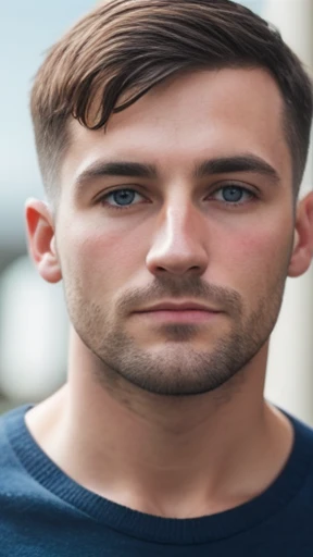 A Scottish man with short hair, focus on the face 