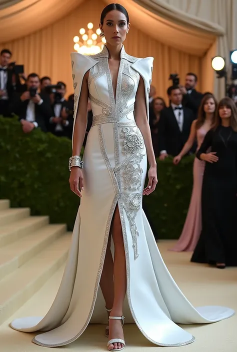 Met gala dress with futuristic theme 