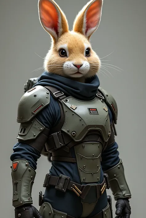 sexy furry rabbit, tactical suit