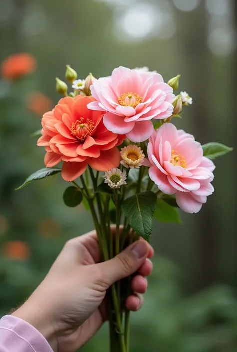 Flowers in hand