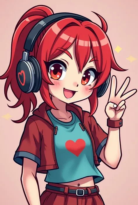 Avatar for the YouTube channel Julia Minergril&#39;s style, but it changes because Vanelo is red and the clothes are colorful. I want a cartoon style. I draw the hair style and it&#39;s tied on both sides and she&#39;s a gamer. Red hair is bigger and with ...