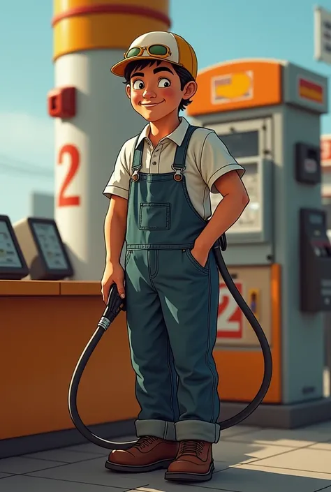 Fofão as a gas station attendant 