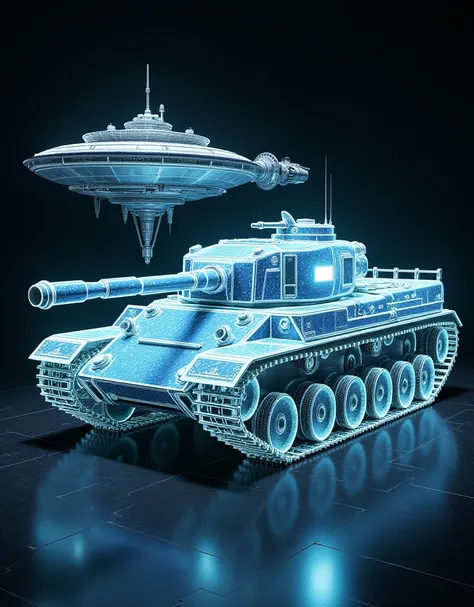 Dark tones，heavy style，Surging and surging，nature，Cold and scary，(space station dwelling in mediterranean biome:1.5)，A masterpiece of ultra-fine detail，Dynamic，Amazing quality，(Leopard 2 Main Battle Tank:1.5)，Luminous mechanical structure，Liquid Metal，Copp...