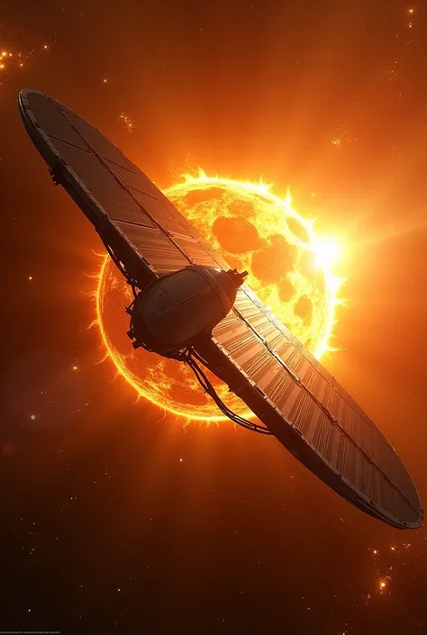 Solar pannel orbiting 
around the sun 