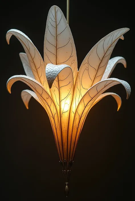 Create a chandelier that combining shape of lily flower and butterfly  shape