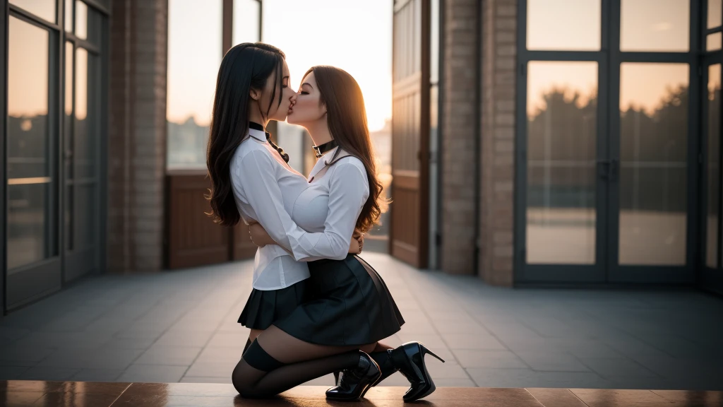 three girls, masterpiece,best qualtiy,hdr, hyper hd, 8k,bokeh,ultra-fine painting,sharp focus,physically-based rendering,extreme...